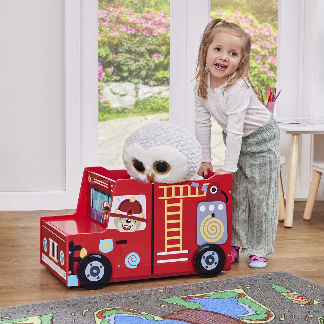 Kids Fire Engine Toy Box