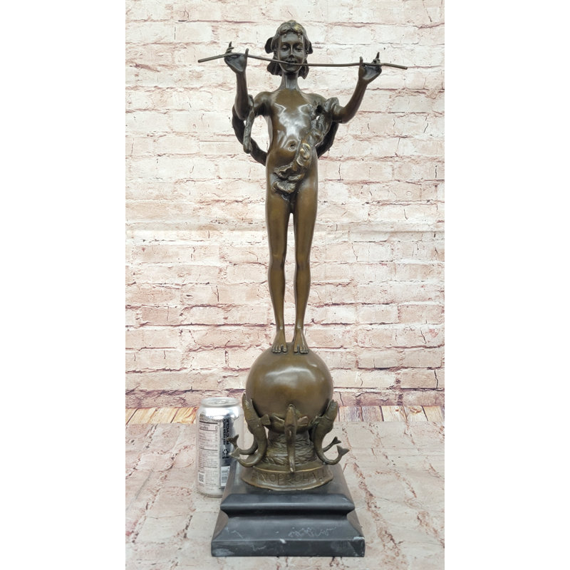 Sculpture en bronze classique fabriquée à la main «Pan of Rohallion» par Frederick W. MacMonnies