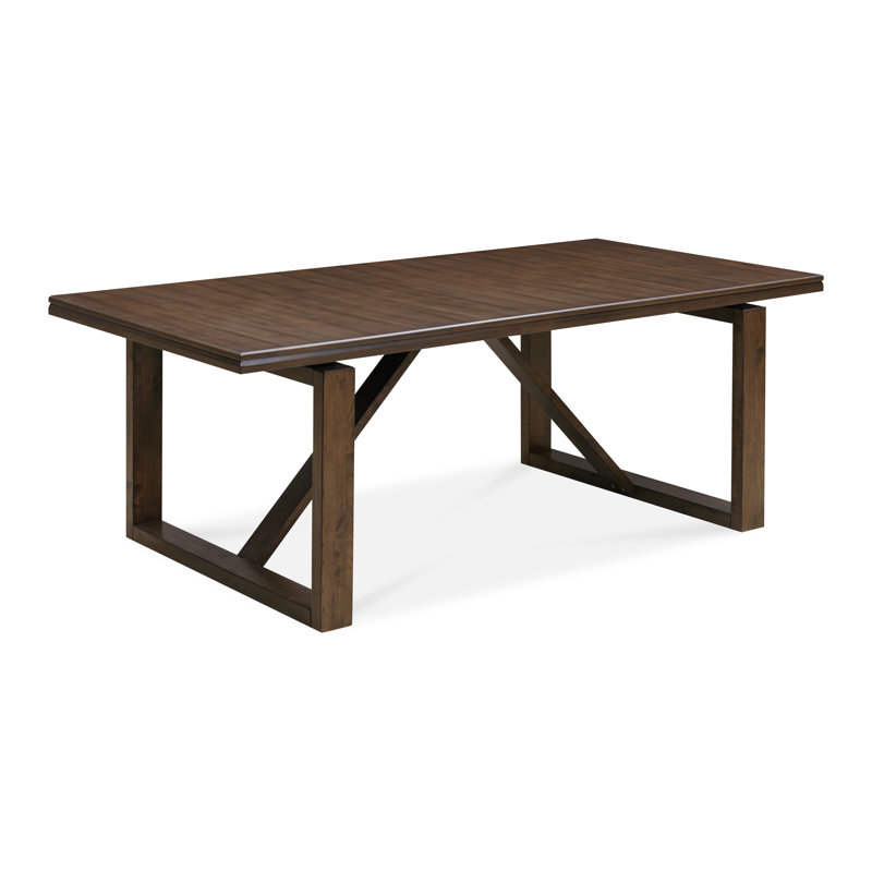 Table de salle à manger Scott en bois de bouleau avec finition brun antique