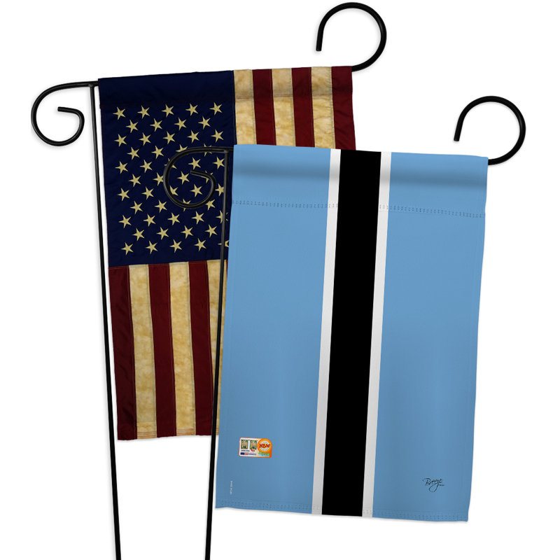 Ensemble 2 pièces de drapeaux décoratifs en polyester 2 faces 19 x 13 po
