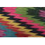Tapis rose en laine noué à la main de conception unique 4 pi 9 po x 6 pi 6 po