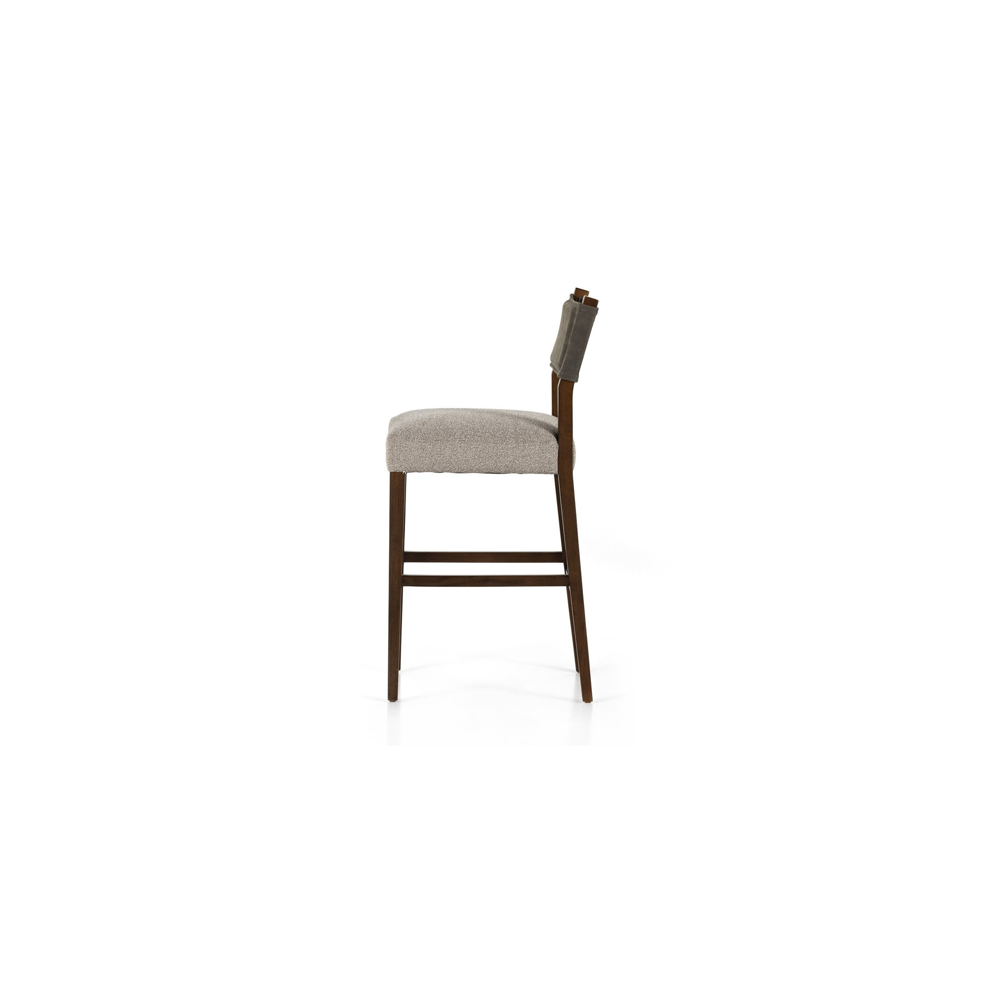 Lorretta Leather Stool, Antique Sable, Bar Stool (29.92" Seat Height), Tulsa Ink/Rayon/Viscose