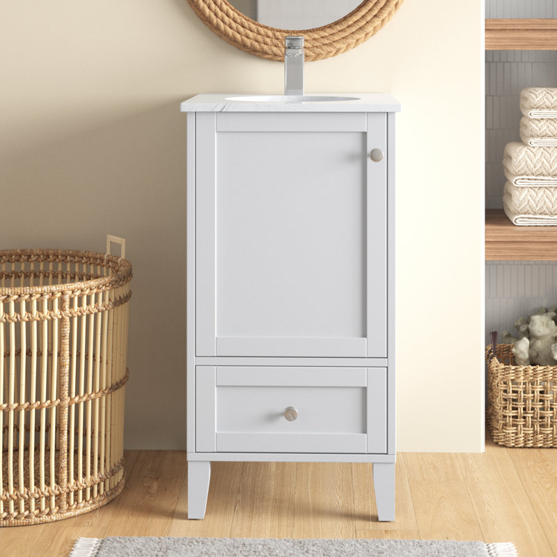 Ensemble de meuble-lavabo simple 18 po Selma, Gris