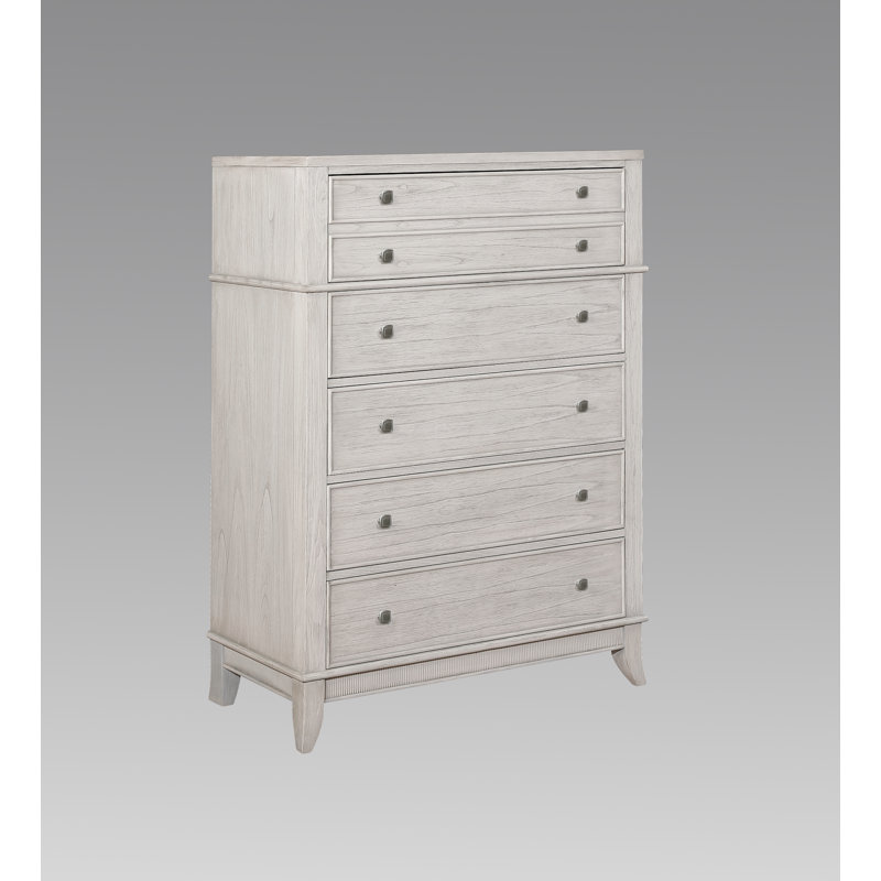 Lushana 40.5'' W 5 - Drawer Dresser, White
