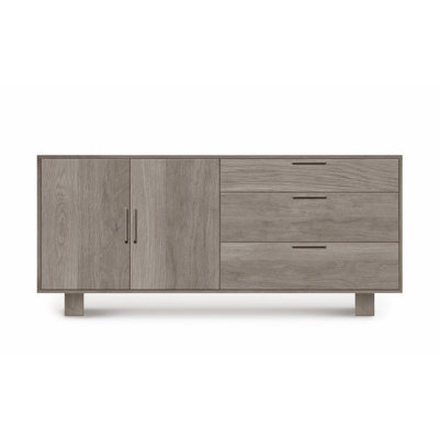 Iso 66"" Wide 3 Drawer Oak Wood Sideboard -  Copeland Furniture, 6-ISO-51-78