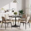 Ensemble de table et chaises de salle à manger à piédestal moderne 5 pièces-1388658216-1388658219