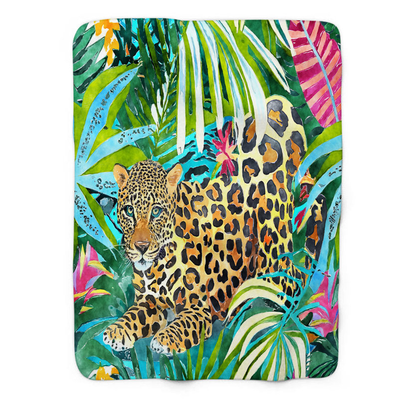 Wild Jungle Feline - couverture 1 pièce, Lit simple