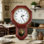 Horloge murale rétro avec pendule silencieux