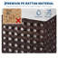 Panier de rangement en osier 160L avec couvercle, grande boîte à couvertures en rotin pour placard à linge-742184124