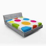 Microfiber Polka Dots Fitted Sheet
