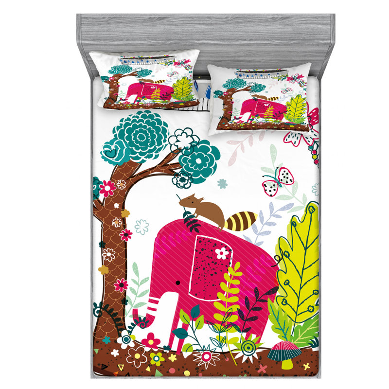 Microfiber Sheet Set, Queen Sheet Set with Fitted Sheet