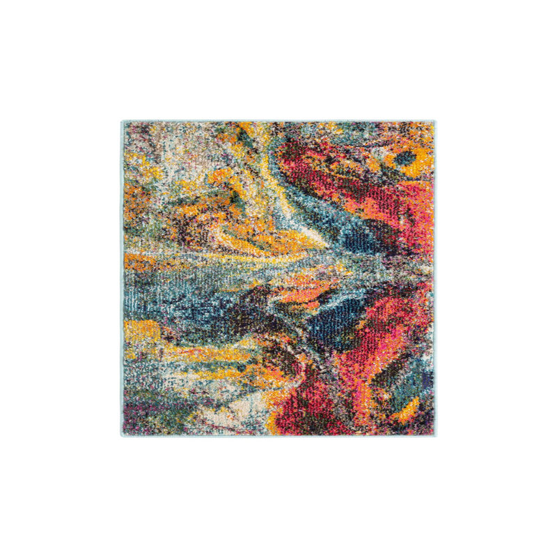 Ansela Washable Abstract Indoor Rug, Rectangle 2' x 3'