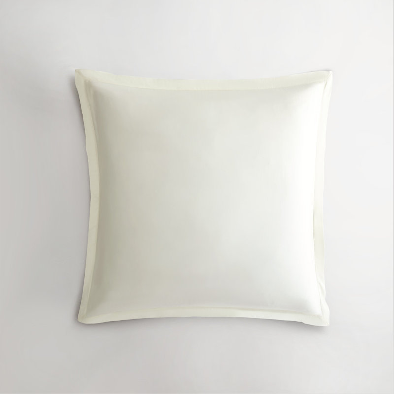 Egyptian Cotton Sateen Euro Sham, Ivory