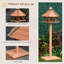 Kira Wood Freestanding Tray Bird Feeder