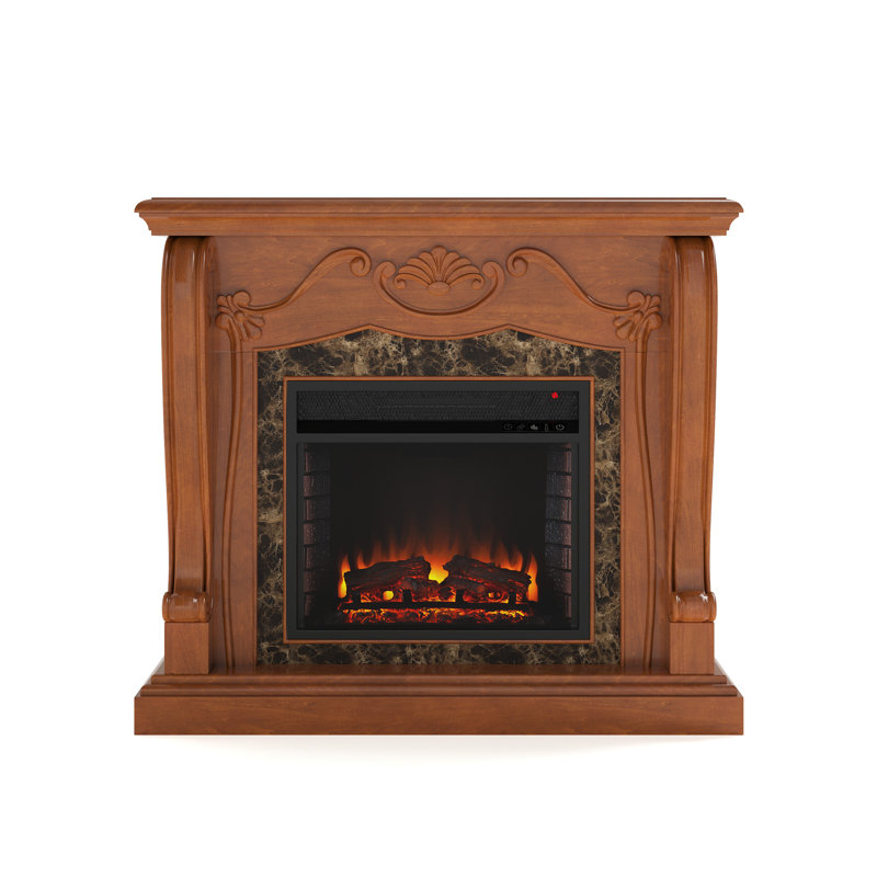 Cardona Electric Fireplace With Faux Marble