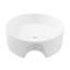 Lavabo console rond 15,75 "avec support pour lavabo Monaco, lavabo blanc-100946685