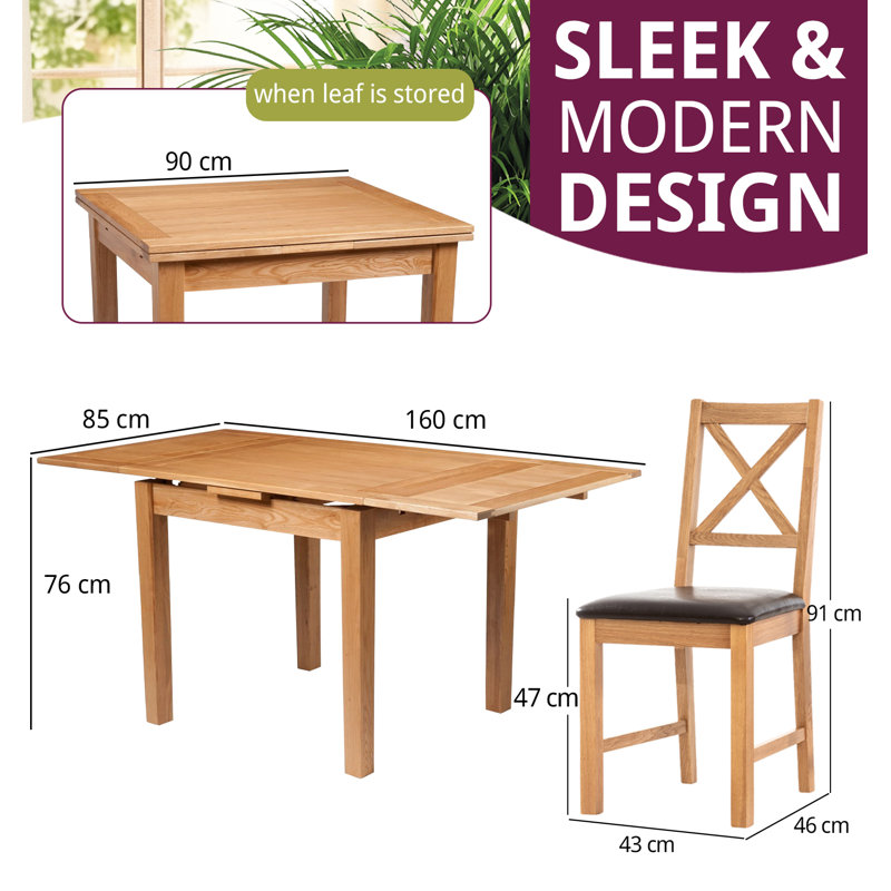 4 - Person Solid Oak Dining Set