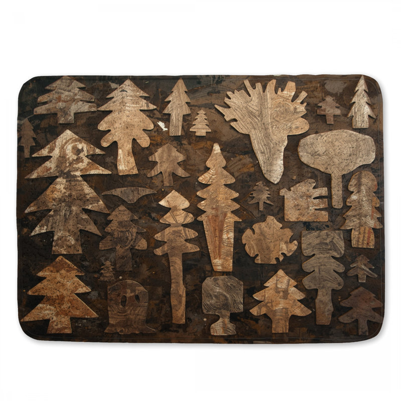 Tapis de bain en bois, L 34 po x L 21 po