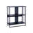 Black Oak & Iron 4-Cube Display Shelf-1459905221