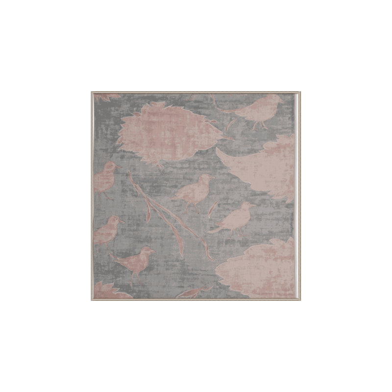 Tapis beige soyeux et moelleux, Carré 3 pi