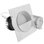Projecteur encastré à DEL sans bordure 4 pouces avec remplacement de garniture murale blanche 25W LUXRITE, 2000LM, 5CCT, 38 °, à intensité variable, homologué ETL, blanc