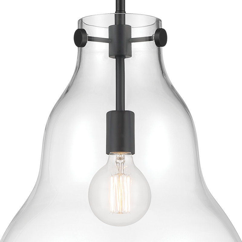 Luminaire suspendu en forme de cloche à 1 lumière Broemmel