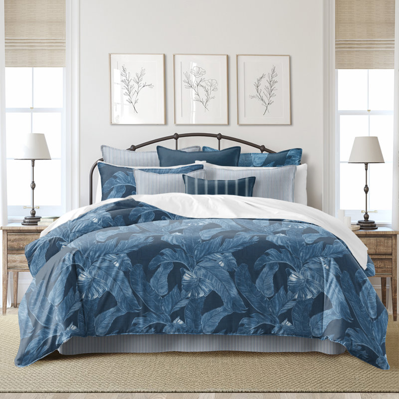 Palomino Denim Cotton Coverlet Set, King Coverlet + 7 Additional Pieces