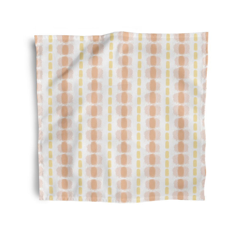 Otavio Polyester Striped Square Napkin, Yellow