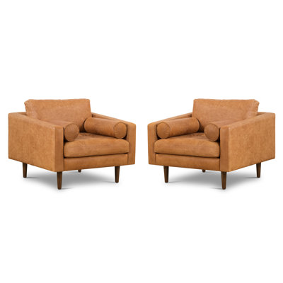 Napa Full-Grain Genuine Leather Lounge Chair