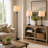 Lolley 57.5" Black Traditional Metal Floor Lamp and Table Lamp Set with Dimmable Lighting Floor Lamp