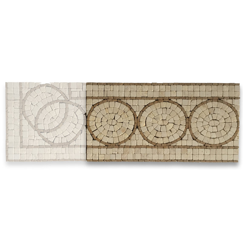 Carreau de mosaïque de marbre 5,5 po x 10,6 po
