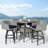 Fionnula Square 4 - Person 38" Long Bar Height Dining Set With Sunbrella Cushion Covers-28331516