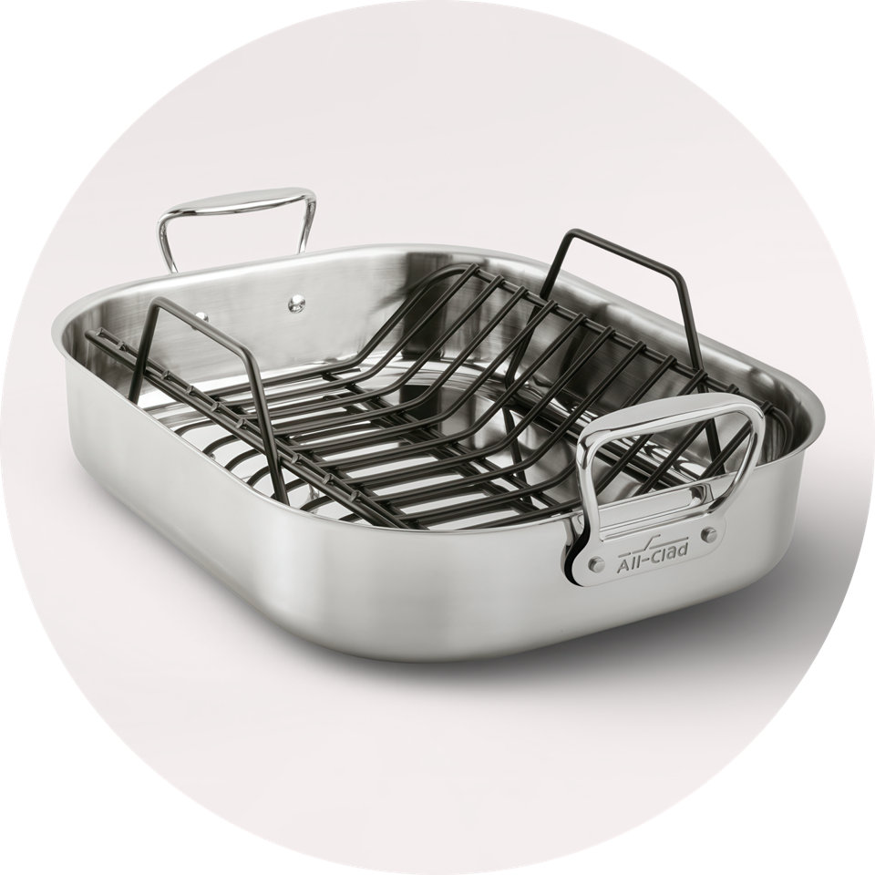 All-Clad roasting pan with rack
