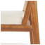 Ensemble de 2 tabourets de bar d'extérieur en bois d'acacia, finition teck avec coussins crème
