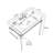 36 In.W X 18 In.D X 39 In.H Single Sink Freestanding Bath Vanity In Gold With Console Sink-1923305149