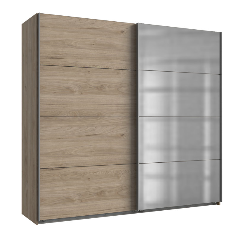 Addington 2 Door Manufactured Wood Wardrobe, Basic, Light Grey