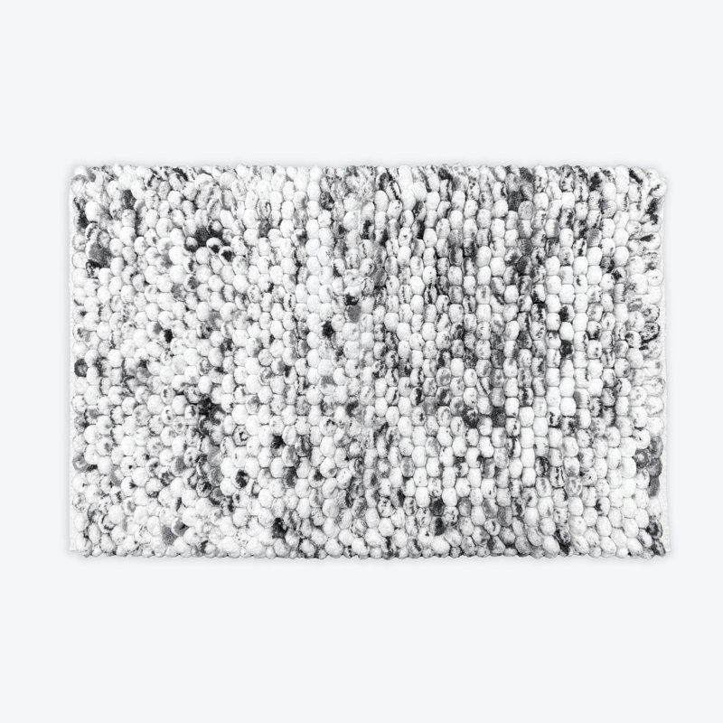 Rozelia Cotton Blend Non-Slip Bath Mat, Dark Grey
