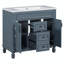 Armoire de rangement de salle de bain moderne Deldrick avec 2 portes à fermeture douce et 2 tiroirs-584280333