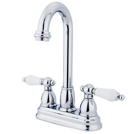 Kingston Brass Restoration Two-Handle 2-Hole Deck Mount Bar Faucet, Oil Rubbed Bronze