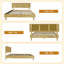 Structure de lit en bois d'hévéa massif avec tête de lit sans sommier, capacité de 800 lb-1259271082-1259271084