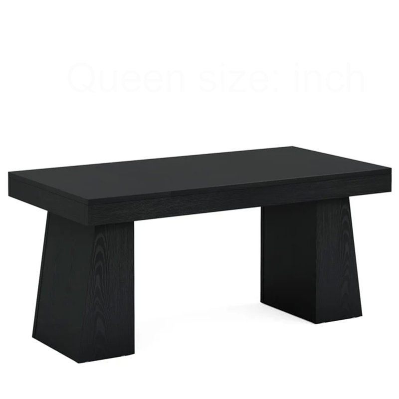 Wood Workstation Desk, Black