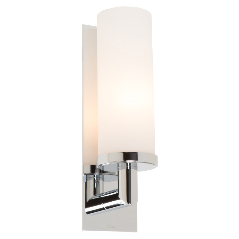 Chrome Glass Transitional Wall Sconce