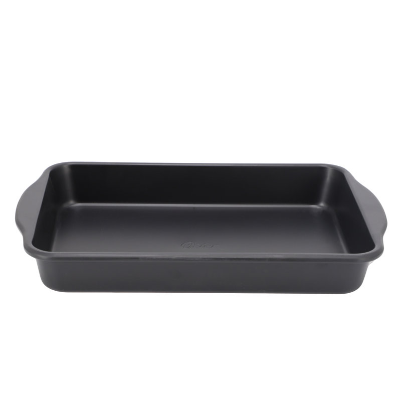 Plat de cuisson antiadhésif noir mat en acier au carbone de 13 po x 9 po Oster Teston Collection Platinum