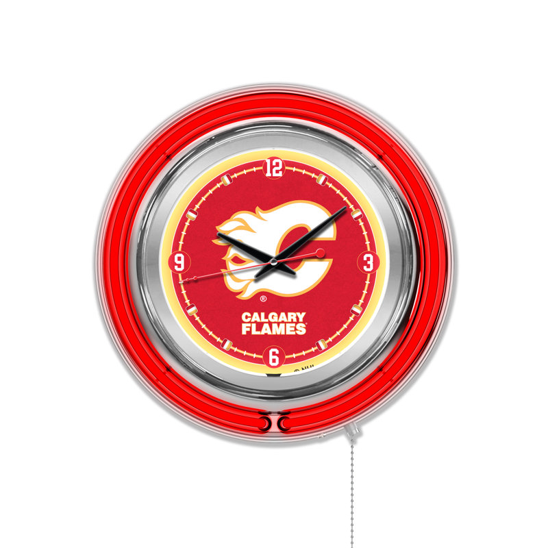 Horloge murale 15" nhl, Calgary Flames