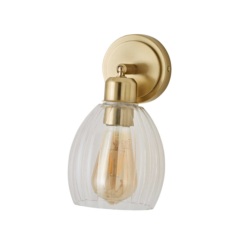 Alaynah Armed Sconce, 1, Brushed Gold