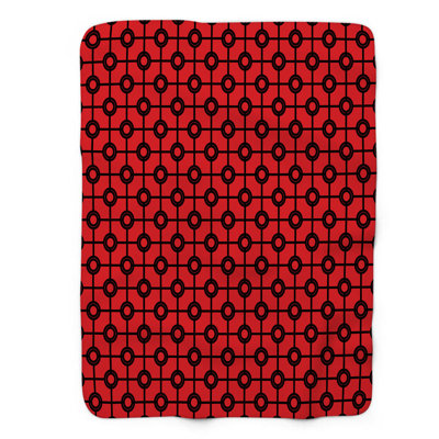 Crimson Dots - 1 Piece Premium Sherpa Blanket 0157