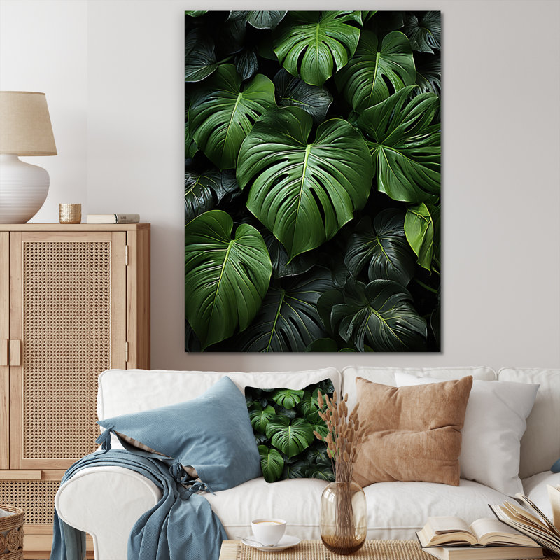 Dominicain, feuillage tropical I sur toile, H 40 po x l 30 po x P 1,5 po, Toile tendue