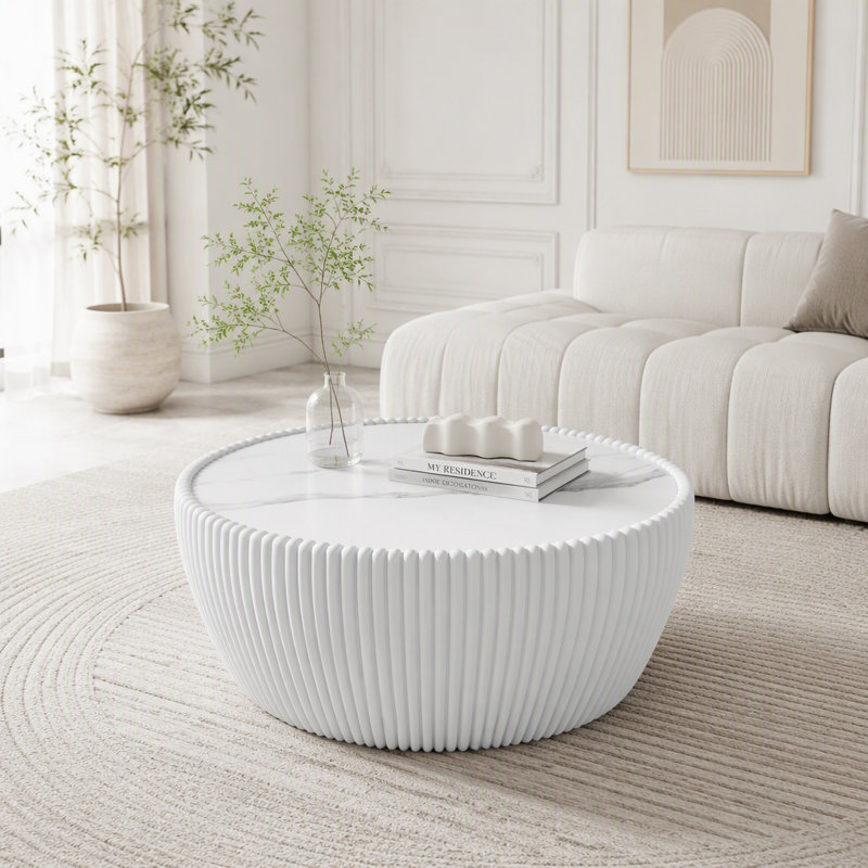 Coffee Table, White PU