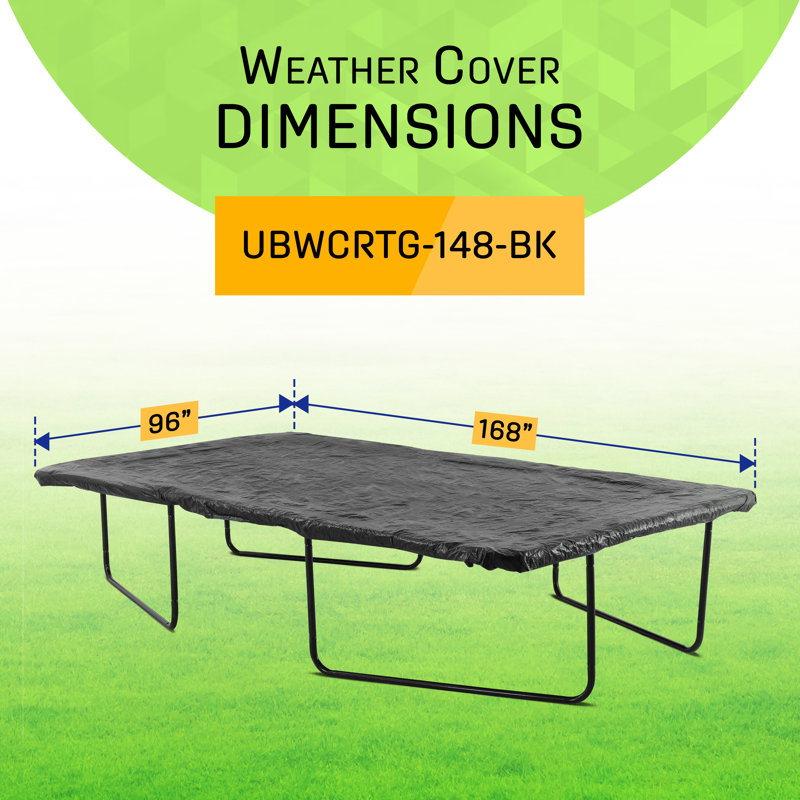 Housse de protection contre les intempéries pour trampoline Machrus, 8 pi x 14 pi