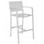 Table de bar d'extérieur rectangulaire blanche en aluminium Pangea Home Sunset